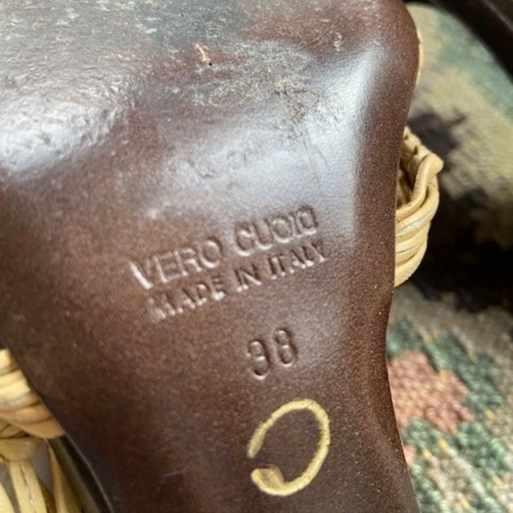 Roberto Cavalli Braided Sandals Desert Sand Color Made in Italy 38 - Picture 7 of 10